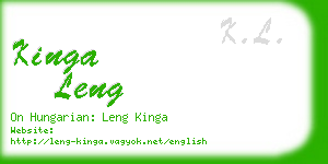 kinga leng business card